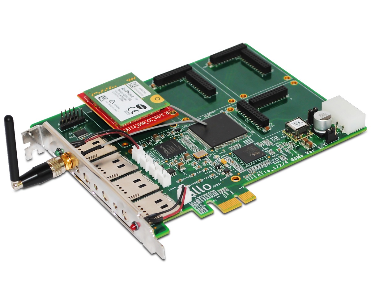 VoIPDistri VoIP Shop - ALLO Quad-Band GSM PCIe card, 1 GSM channel